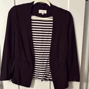 Skies are blue Dark Purple Knit Blazer
